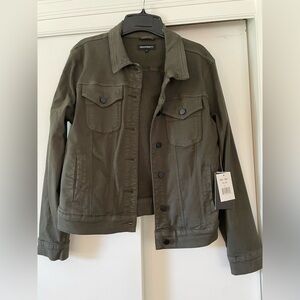 NWT Olive Green Denim Jacket